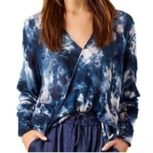 Young Fabulous & Broke Blue Wrap Blouse